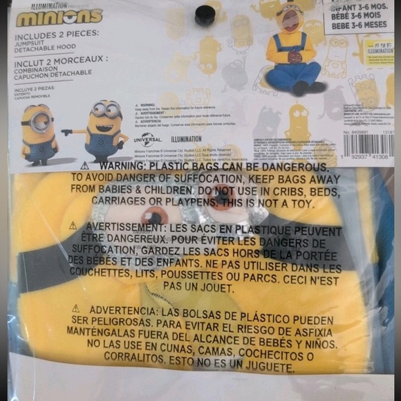 Infant Minion Costume with Hood - Picture 6 of 7